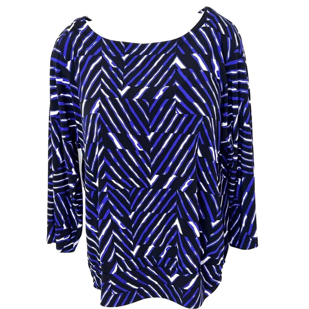 Dive Blouse Women S Blue Flared Polyester Spandex Relaxed